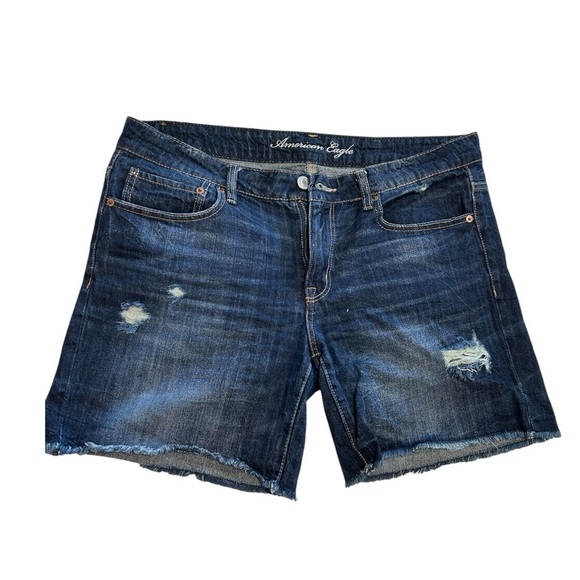 American Eagle Outfitters Pants - American Eagle Outfitters Blue Jean Shorts with Distressed Details
